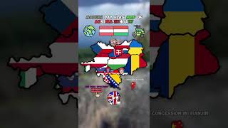 Modern Day Flag Map of AustriaHungary europe map mapper mapping ww1 [upl. by Nicolai]