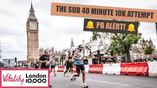 HOW I RAN A SUB 40 MINUTE 10K PERSONAL BEST  London Vitality 10k 2023 [upl. by Asnarepse]