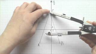 Umkreis des Dreiecks im Koordinatensystem mittels der Mittelsenkrechten zeichnen Aufgabe 2 [upl. by Aniaj654]