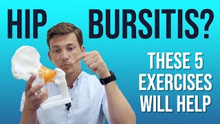 5 Best Exercises to FIX Hip Bursitis Pain on Outside of Hip [upl. by Tarkany]