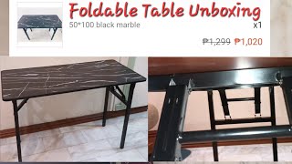 Foldable Table  Multipurpose Foldable Table Unboxing 50x100 Minimalist Design for only 1020 Pesos [upl. by Annwahs748]