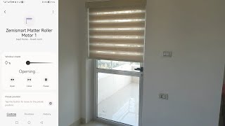 الستائر الذكية تدعم الماتر  Zemismart WiFi Matter Roller Shade [upl. by Ahsikad]