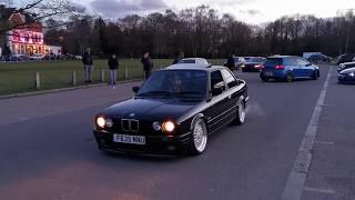 BMW E30 325i M20b25 exhaust sound and little burnout [upl. by Irot711]