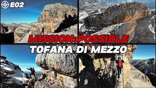 MISSIONPOSSIBLE  E02  Tofana di Mezzo Handstand at 3244m  Drone 4K  Ferrata OlivieriAglio [upl. by Nilac75]