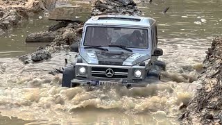 110 Scale RC Car  Benz G500AXIAL SCX10 III Mud  Offroad Driving 11 [upl. by Regazzi]