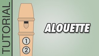 HOW TO PLAY the Recorder Alouette Gentille Alouette [upl. by Free]