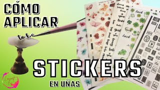 CÓMO APLICAR STICKERS en UÑAS TÉCNICA QUE REALMENTE FUNCIONA  STICKERS en UÑAS PEGATINAS en UÑAS [upl. by Zsolway]