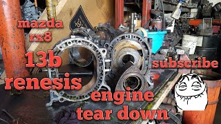 How to rebuild Mazda rx8 rx7 engine tear down [upl. by Inobe]