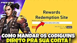 COMO COLOCAR CODIGO NO FREEFIRE COMO RESGATAR CODIGO FREEFIRE COMO RESGATAR CODIGUIN NO FREEFIRE [upl. by Hanad593]