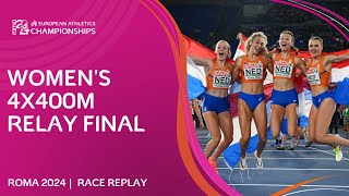 Dutch DELIGHT 🇳🇱🍊 Womens 4x400m relay final  Roma 2024 [upl. by Hannahs]