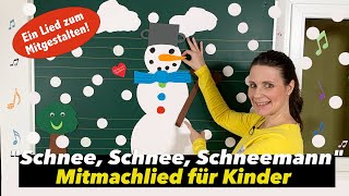 WINTER MITMACHLIED für Kinder  Schneemann  Kita  Grundschule  Floh im Ohr TV [upl. by Harve511]