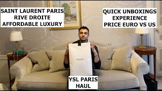 Paris Purchases Part 1  YSL Rive Droite Haul  Affordable Luxury  Paris Trip OctNov 2023 [upl. by Ainola]