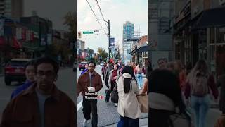 Crossing Thurlow on Robson 🇨🇦 downtownvancouver downtown vancouver shorts [upl. by Brey]