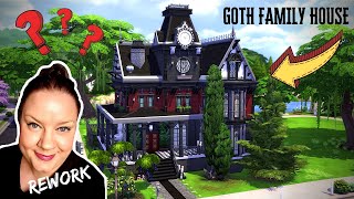 Goth Family House Rework  Speed Build  The Sims 4 [upl. by Alaaj]