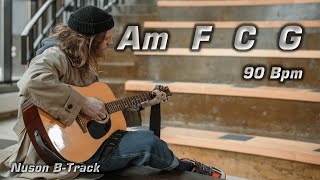 Rock Pop BACKING TRACK A Minor  Am F C G  70 BPM  Guitar Backing Track [upl. by Domineca]