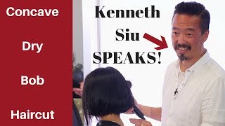 Bob Haircut Demo w Kenneth Siu Asian Haircut  TheSalonGuy [upl. by Morrill]