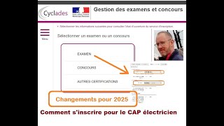 Formation électricien  MAJ Inscription CAP 2025 [upl. by Amek403]