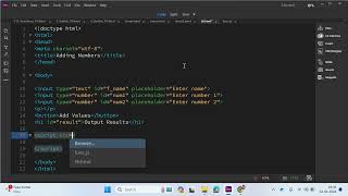 JavaScript Tutorial 17  Functions Buttons Inputs External JavaScript File [upl. by Oinigih]