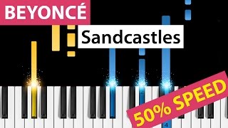 How to Play SANDCASTLES on Piano  50 Speed [upl. by Akimaj]