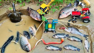 catch fish using mini water pump  fishing exciting  diy tractor ‪Mini fish Creator [upl. by Jocelyne]