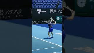 Novak Djokovic Forehand Hard Hitting Slow Motion  ジョコビッチの高い打点でのフォア、スローモーション [upl. by Dyane917]