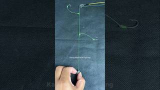 Amazing idea Diy rig Fishing 2 hooks fishing fishingknots angler knottutorial fishingknot [upl. by Reinaldo]