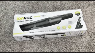 Unboxing the ionvac power max portable vacuum cleaner [upl. by Enetsirhc]