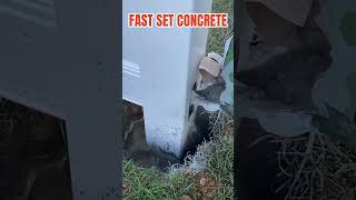 DOES SAKRETE FAST SETTING CONCRETE REALLY WORK Link to full video in the description [upl. by Yelnikcm]