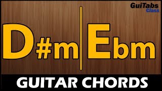 Dm CHORD  Ebm CHORD 🎸 Beginner GUITAR Chords 🎓 How to play the D Minor  Eb Minor Chord 🎵 [upl. by Errised]