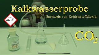 Kalkwasserprobe positiv  Nachweis von Kohlenstoffdioxid [upl. by Nicholl]