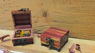 Alaskan Milled Cedar turned into Simple Handmade Wooden Music Box [upl. by Redford649]