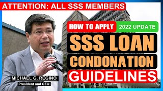 HOW TO APPLY SSS LOAN CONDONATION  GUIDELINES [upl. by Lucho]