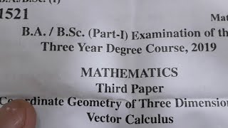 Bsc Maths 1st Year Mathematics In Hindi  Bsc 1st Year Question Paper 2019    Surendra Khilery [upl. by Agon]