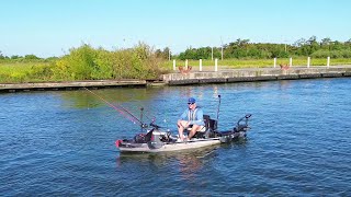 Kayak Fishing The BIGGEST RIVER In The COUNTRY Unbelievable Fishing [upl. by Hilde1]