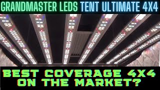 BEST 4X4 COVERAGE GRANDMASTER LEDS Tent Ultimate 4x4 Unboxing Spectrum Wattage amp Heat test [upl. by Richella976]