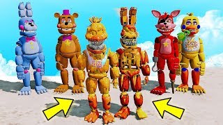 ANIMATRONICS Jack O Bonnie e Jack O Chica encontram ROCKSTAR Fnaf6  GTA V Five Nights at Freddys [upl. by Enenej]