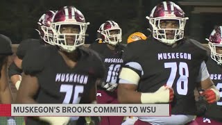 Muskegons Karl Brooks commits to Wayne State [upl. by Nnahoj]