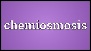 Chemiosmosis Meaning [upl. by Inafetse]