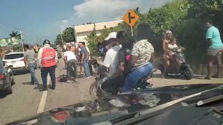 ACCIDENTE OCURRIDO ESTA TARDE PROXIMO A LA ENTRADA DE LOMA DE LA BESTIA PUERTO PLATA [upl. by Aihsela91]