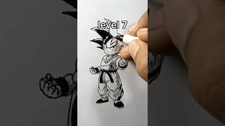 How to Draw Goku and Frieza in different levels  Easy Drawing anime animedrawing art goku [upl. by Novyad]