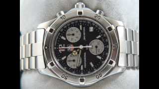 TAG Heuer 2000 Chronograph full size Man with a black dial CK1110 [upl. by Nnarefinnej]