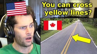 American Reacts to Canadian vs American Driving Laws [upl. by Tarsus]