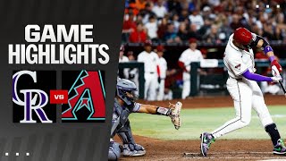 Rockies vs Dbacks Game Highlights 32824  MLB Highlights [upl. by Aneekan563]