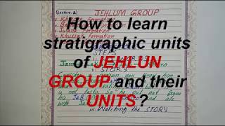 How to learn stratigraphic units of jehlum group and thier contacts  salt range [upl. by Pinto407]