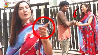 Gauhar Khans VIRAL VIDEO with this homeless FAN😳 is winning hearts  Zaid Darbar Afsana Khan [upl. by Suciram]