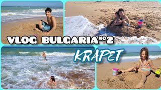 PLAJA KRAPEȚ 🇧🇬 Valuri mari🌊Joacă în nisip 🌴🌞 bulgaria vlog mare nisip [upl. by Ahseekan]