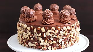 Ferrero Rocher Cake Recipe  How to Make Ferrero Rocher Cake [upl. by Ahsia734]