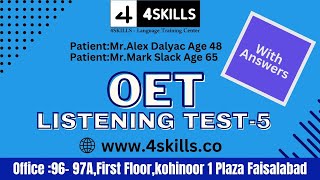 OET LISTENING TEST 6 PRACTICE Patient Mr Alex Dalyac Patient Mark Slack [upl. by Andrei]