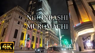 【December 2023】WALK NIHONBASHI MUROMACHI JAPAN AT NIGHT [upl. by Kerekes]