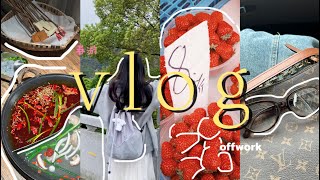 vlog04记录的意义 ｜ isfp下班后的日常 ｜ 车内听雨声 ｜ 喝酒读书 ｜ 和朋友约会 [upl. by Accebar]